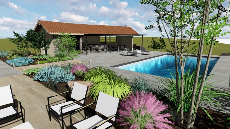2020_projet piscine pool house à VEREL (73)